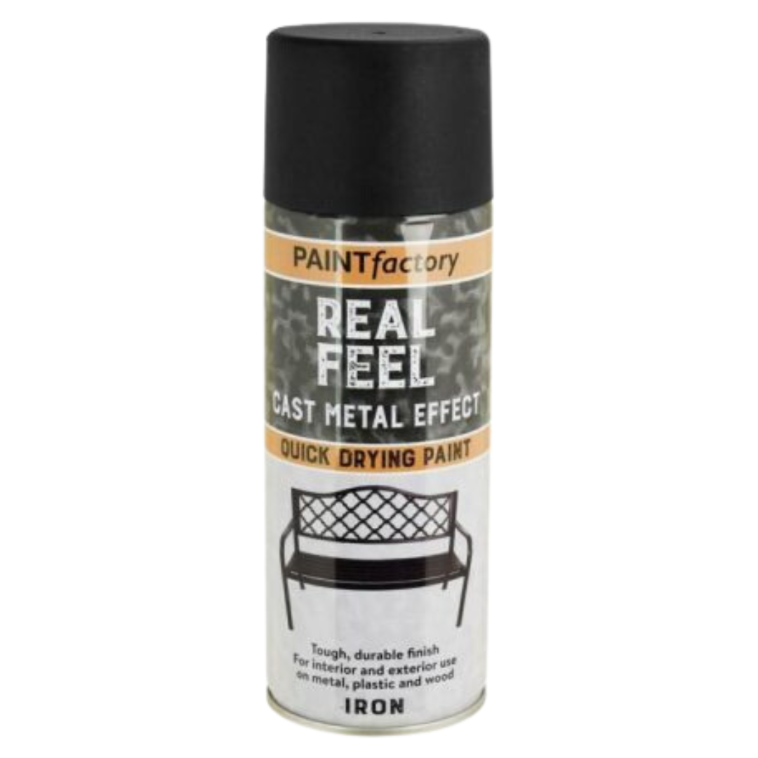 Cast Iron Effect Spray Paint Matte Black 400ml