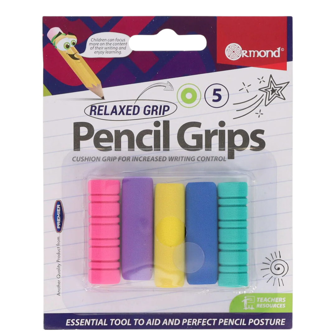 Pack of 5 Pencil Grips Assorted Colors