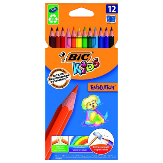 BIC Kids Colour Pencils – Assorted 12 Pack