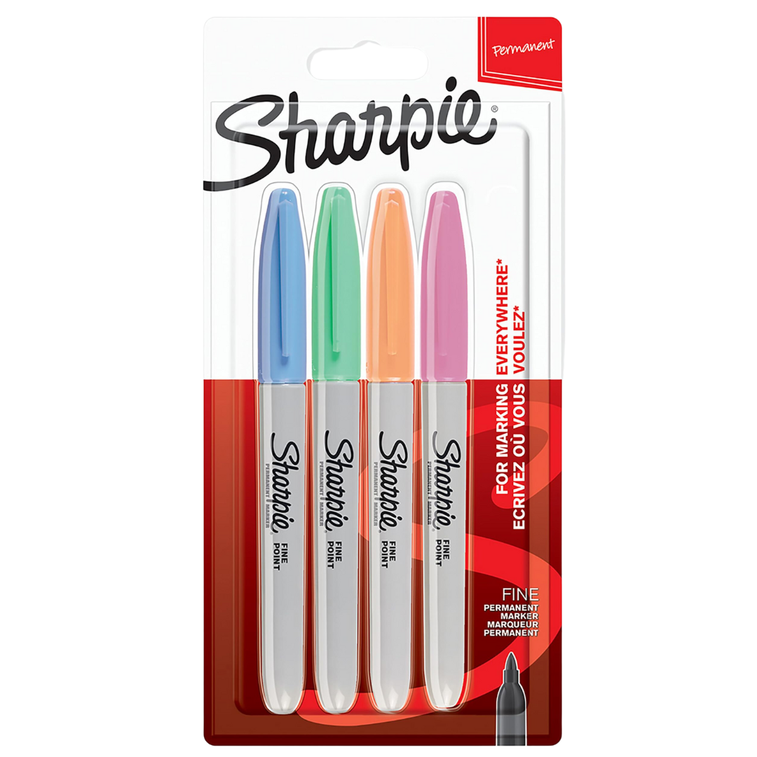 Sharpie Assorted Pastel Permanent Markers – 4 Pack