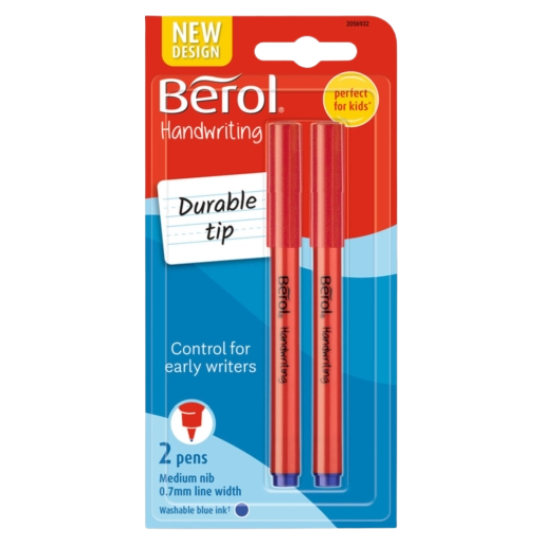 Berol Handwriting Blue Pens – 2 Pack