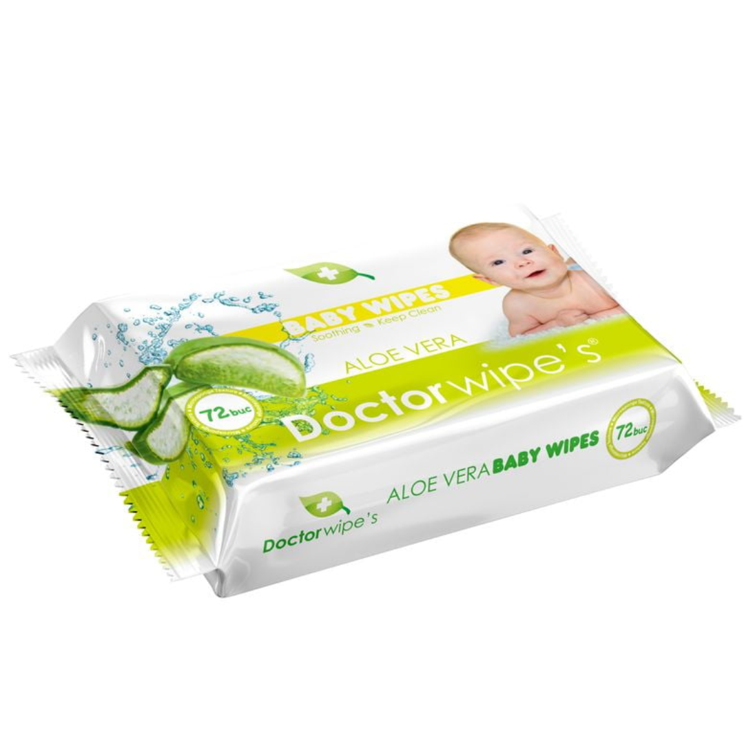 Doctor Wipes Aloe Vera – 72 Pack