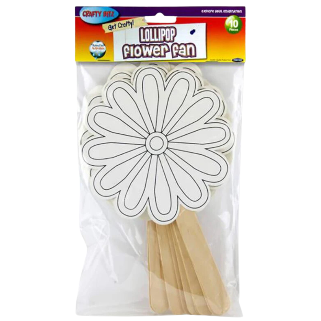 Crafty Bitz Pack of 10 Flower Fans