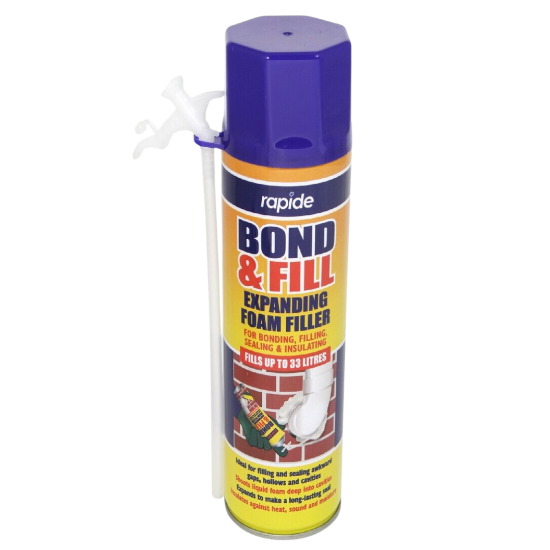 Rapide Bond & Fill Expanding Foam Powerful Gap Filler and Insulator 500ml