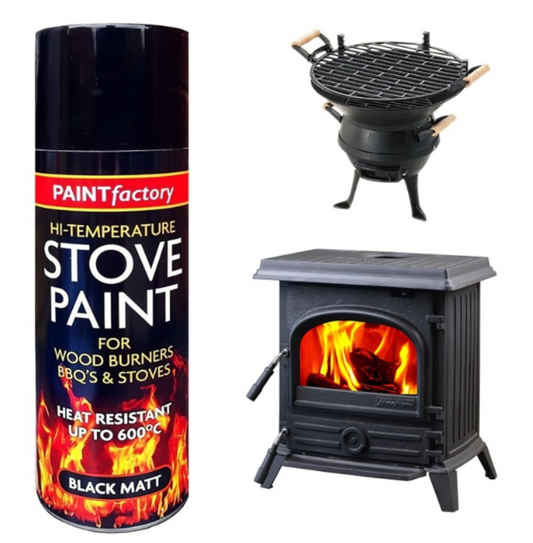 Stove Black High Temp Spray 400ml