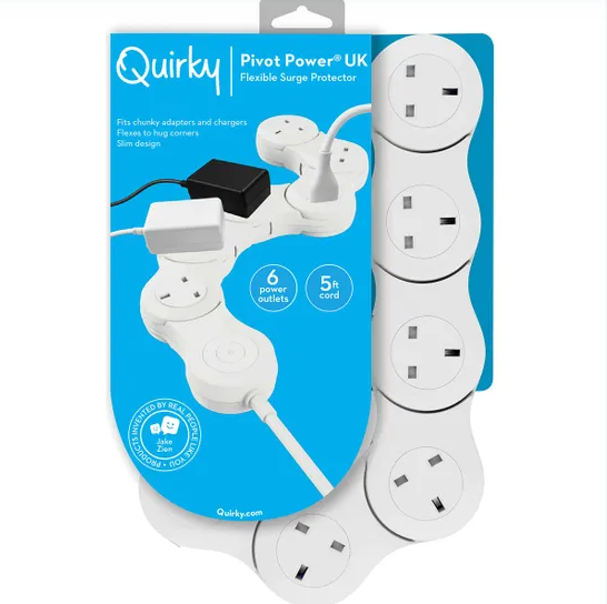 Quirky Pivot Power Strip 6 White