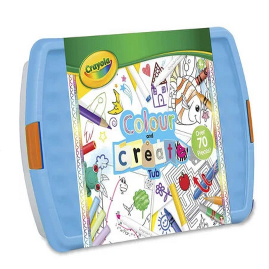 Crayola Colour and Create Tub - 70+ Piece Stationery Set