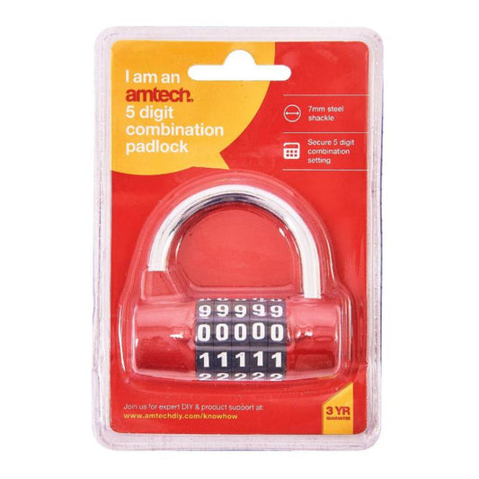 5-Digit Combination Padlock