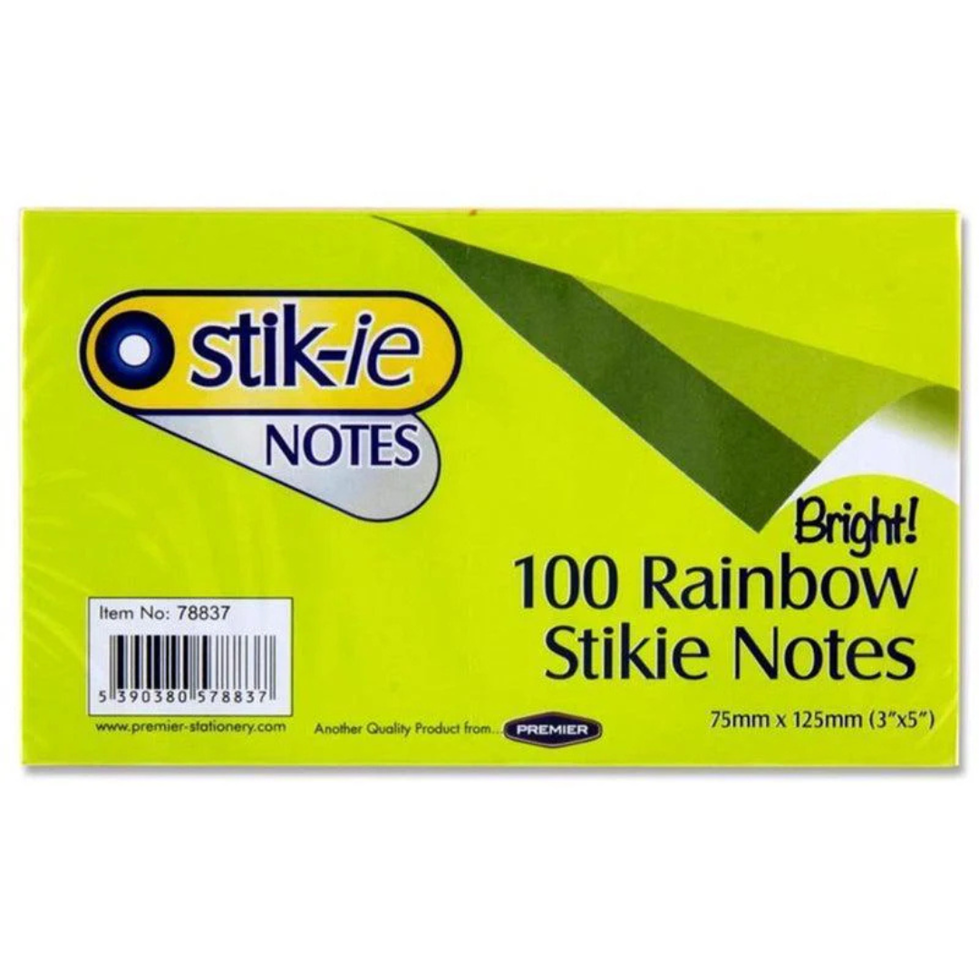 Stik-IE Notes 75x125mm 5-Color Rainbow