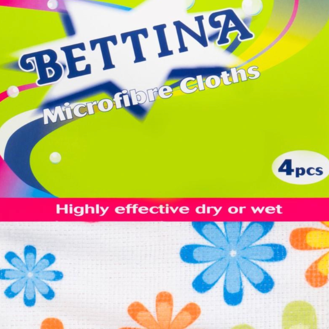 Bettina 4PC Microfibre Cloths