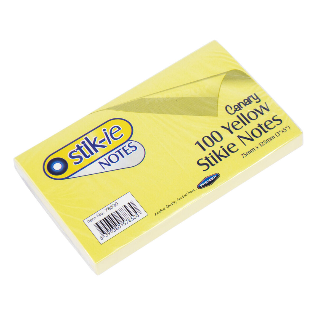 Stik-IE Notes 75x125mm – Yellow