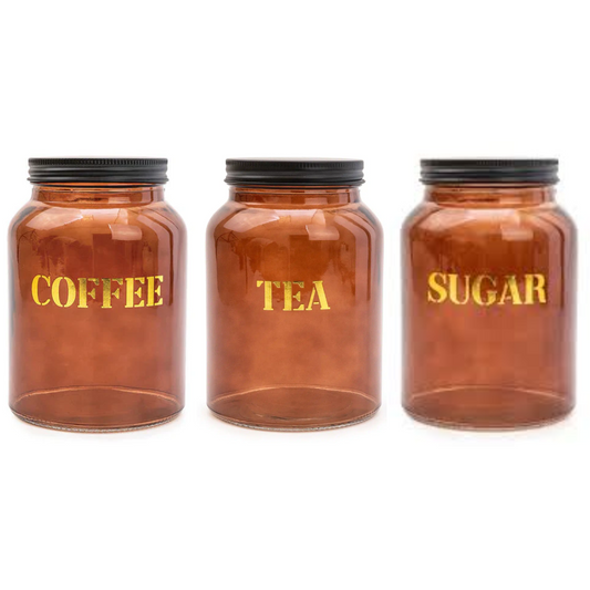 950ml Vintage Amber Jars