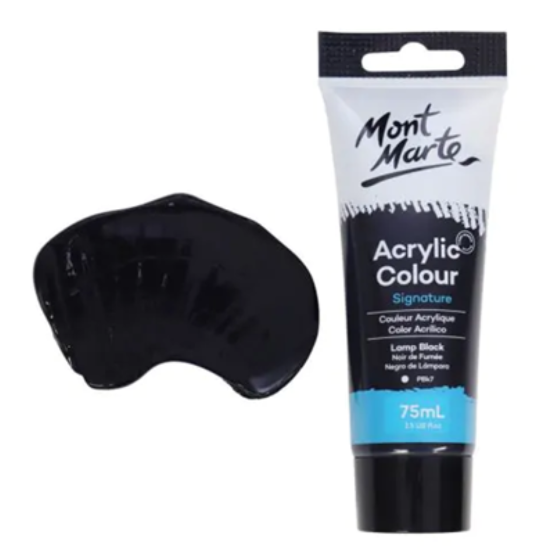 Mont Marte Acrylic Lamp Black 75ml