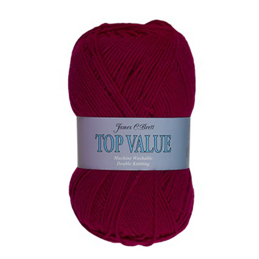 Top Value 100 Grams Double Knitting Yarn 8425 Claret