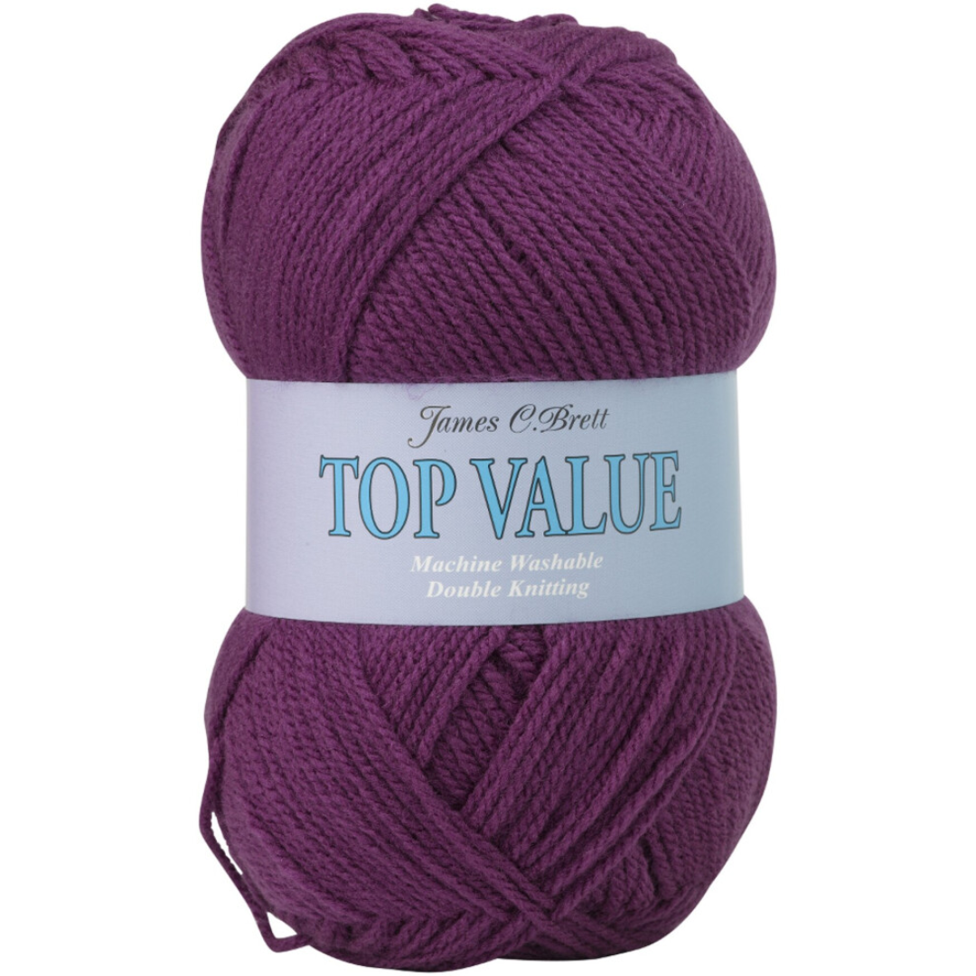 Top Value 100 Grams Double Knitting Yarn 8423 Purple