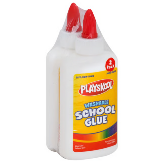 2 Pack PlaySkool 118ml Washable School Glue