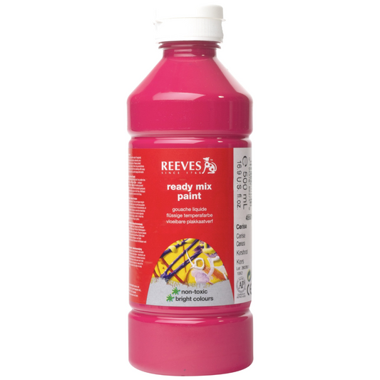 Reeves Ready Mix Paint Cerise 500ml