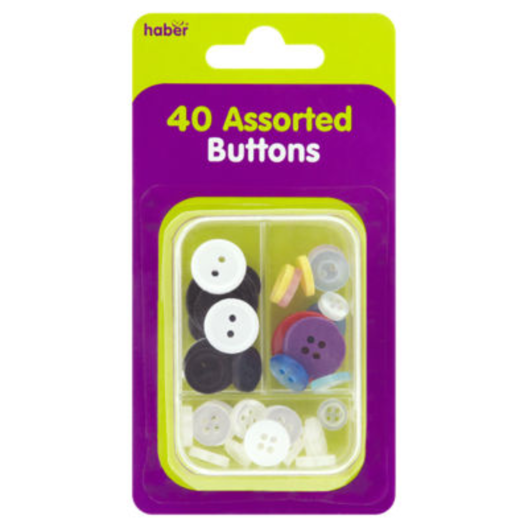 Haber Assorted Buttons - Pack of 40