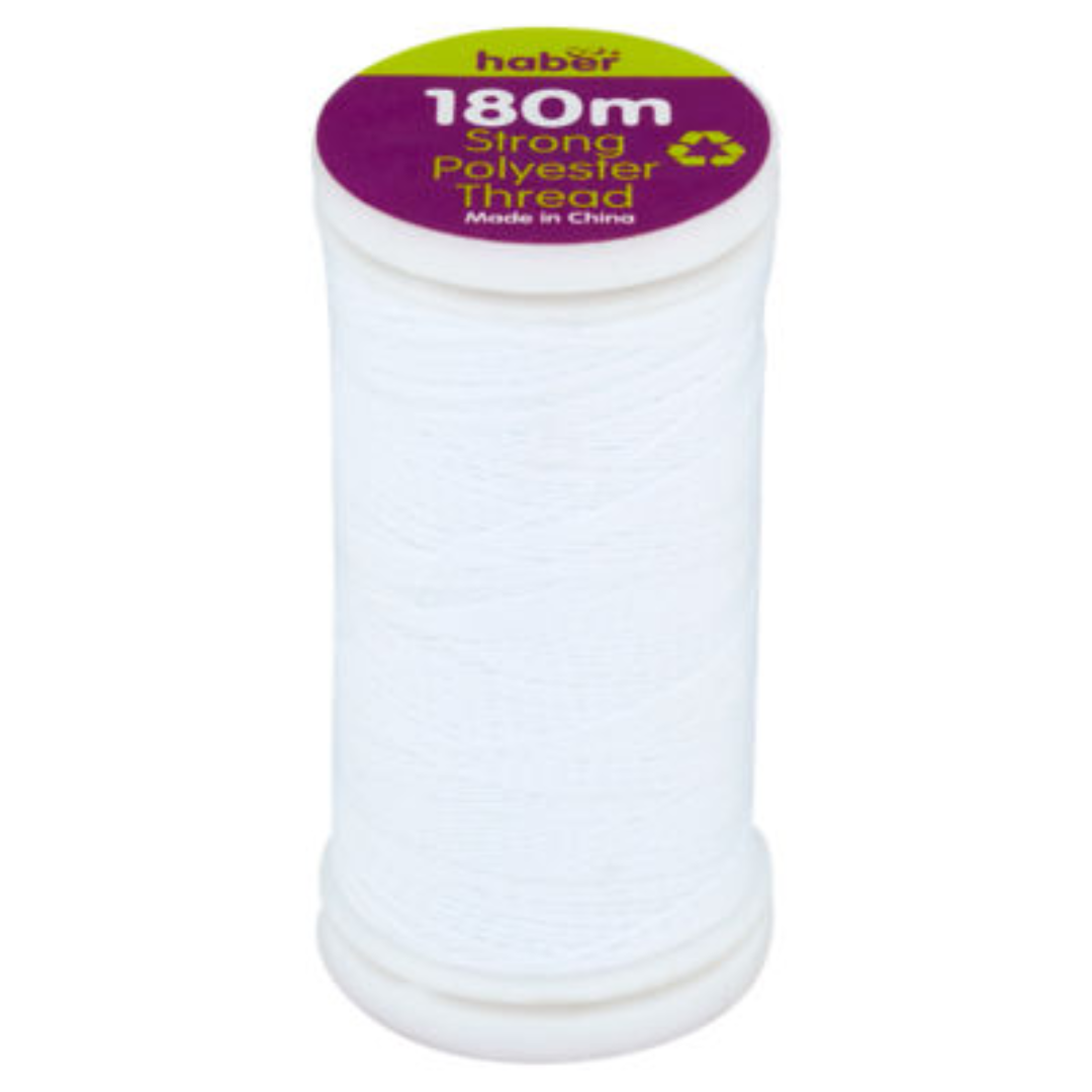 Haber White Poly Thread 180m