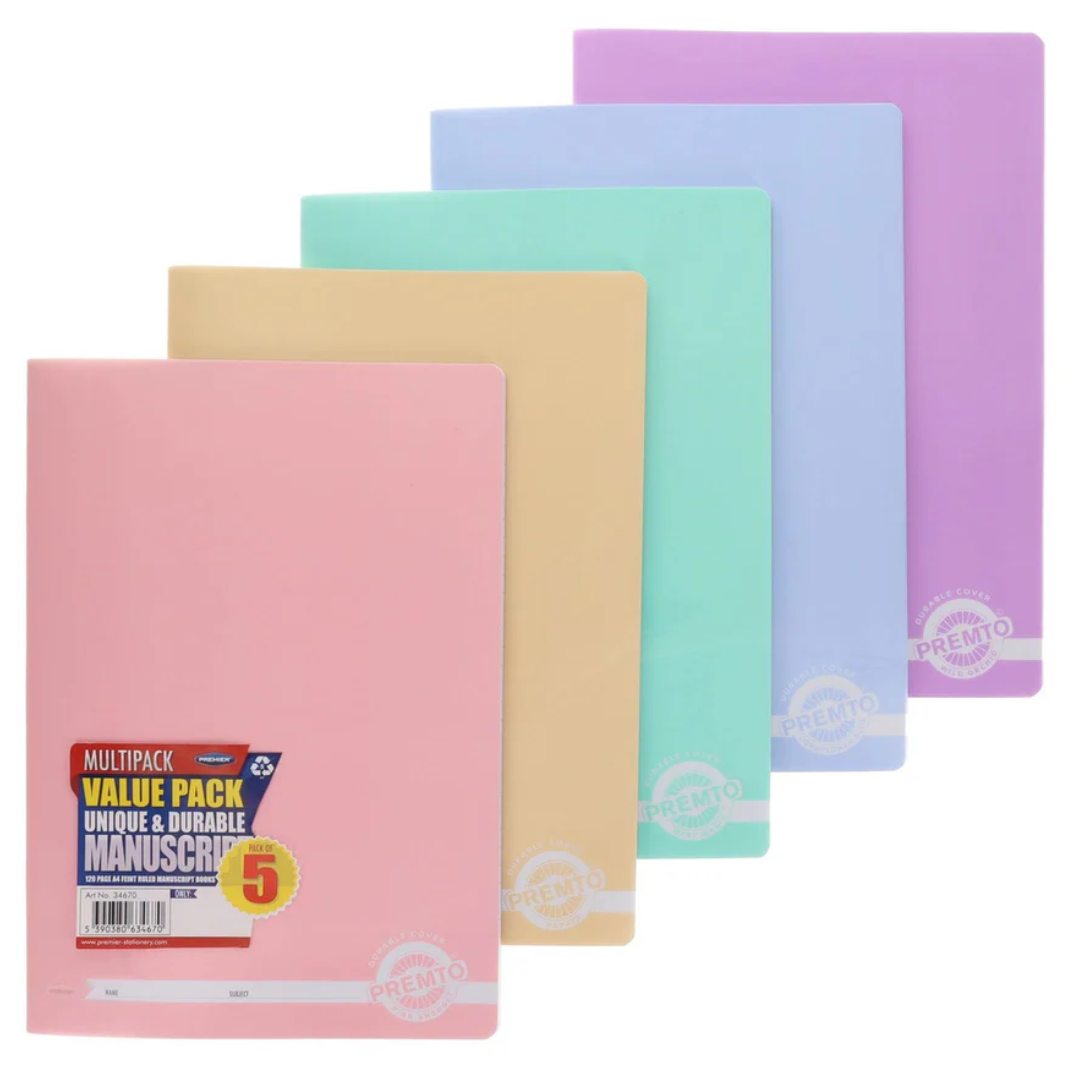 Pastel A4 Durable Manuscript Books