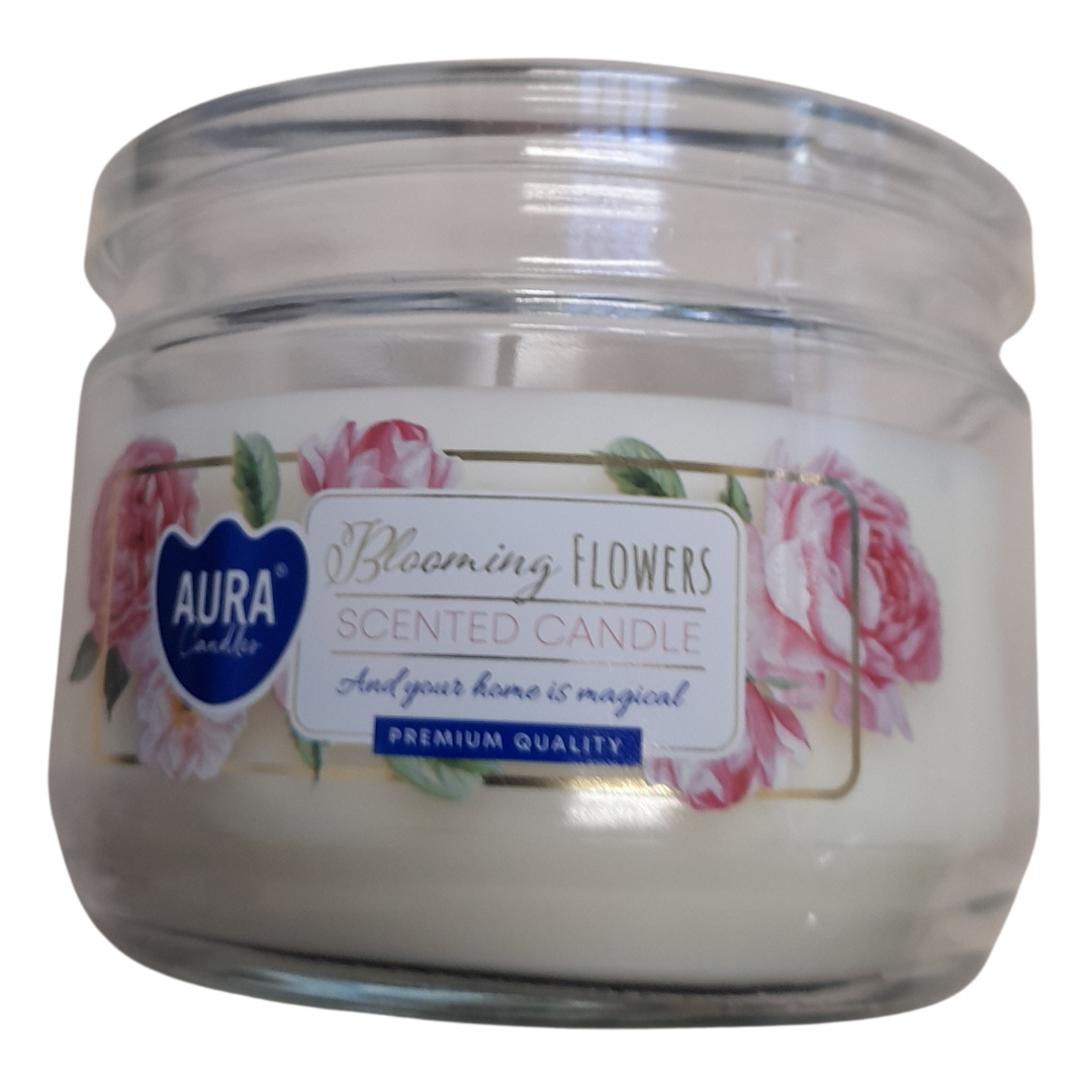 Aura Blooming Flowers Candle 2 Wick, 280g Scented Candle