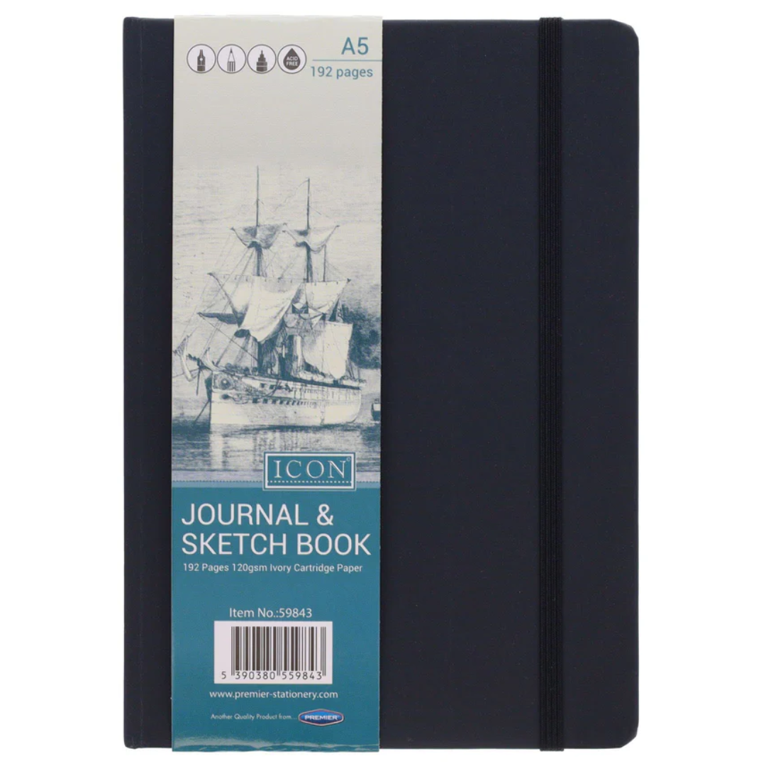 A5 Black Journal & Sketch Book