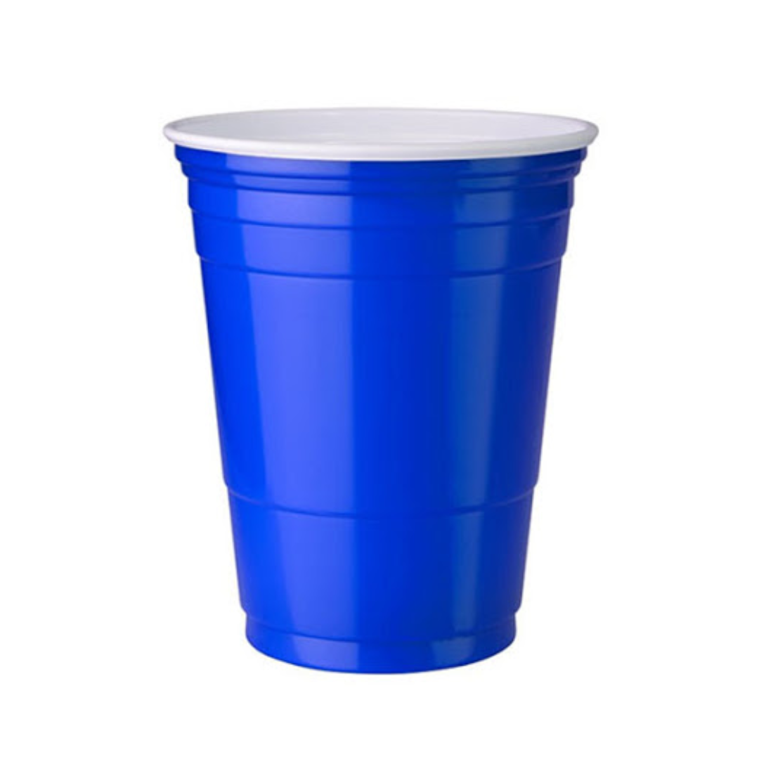 Blue Reusable Party Cups 16oz 6 Pack