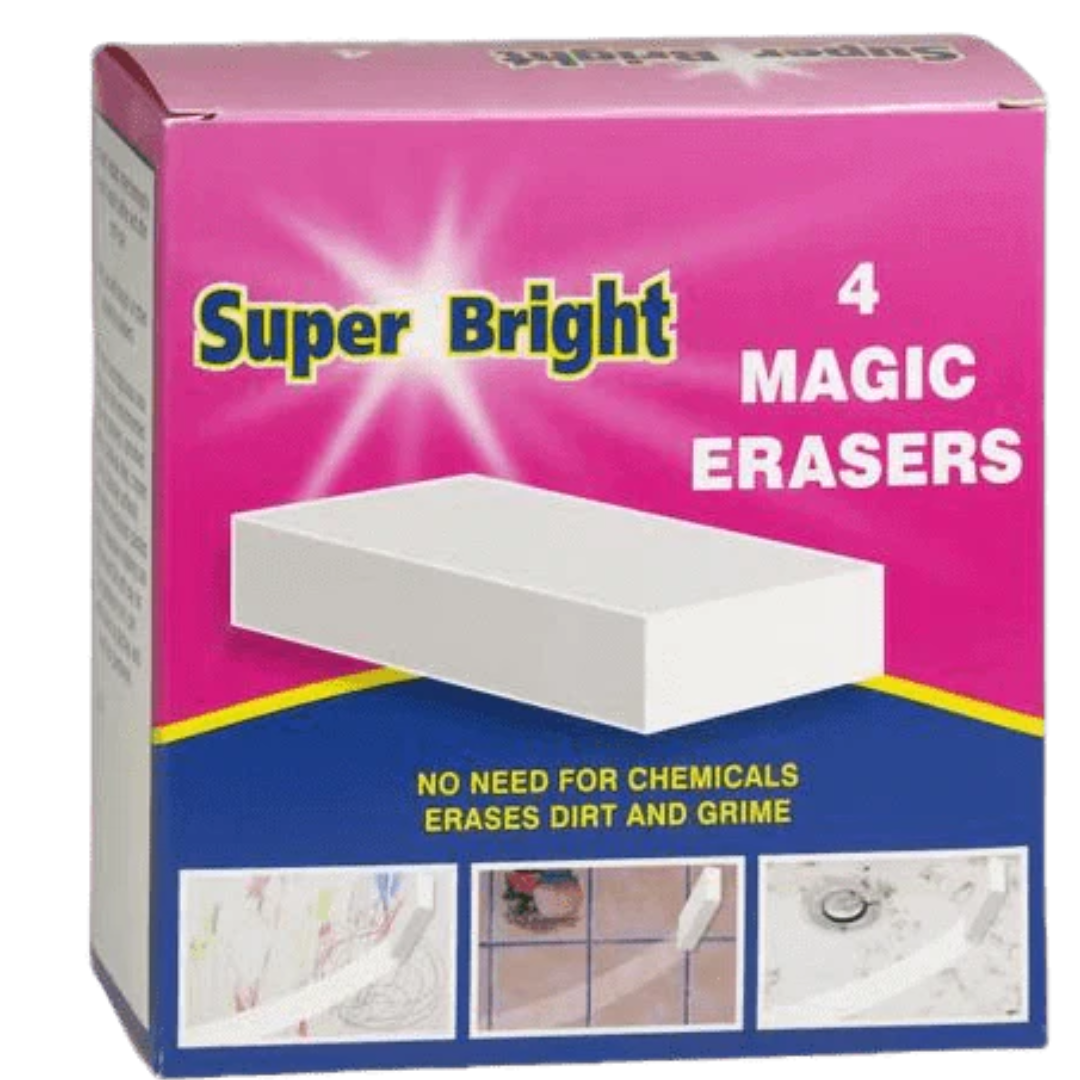 Superbright Magic Eraser Cleaning Foam Pads 4pcs