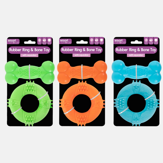 Rubber Ring & Bone Dog Toy – 3