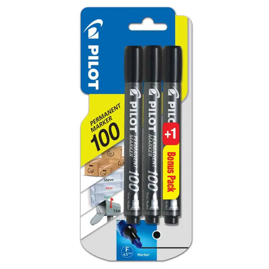 2-Pack + 1 Black Bullet Permanent Marker