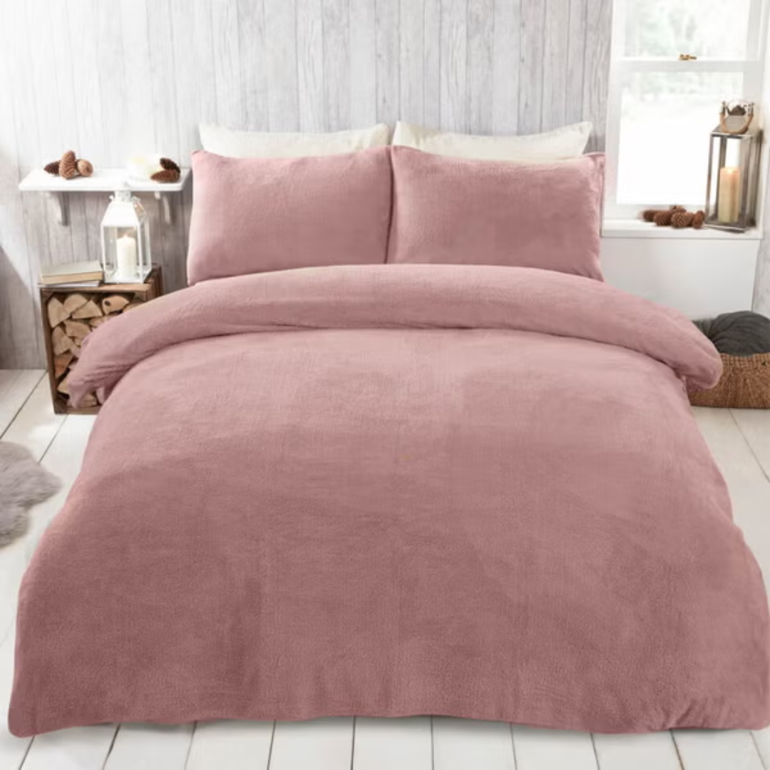 Brentfords Teddy Fitted Sheet - Blush (King)