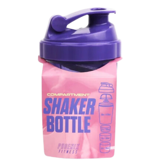 Phoenix Compartment Shaker Bottle Purple 500ml