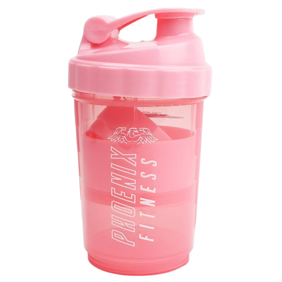 Phoenix Compartment Shaker Bottle Pink 500ml