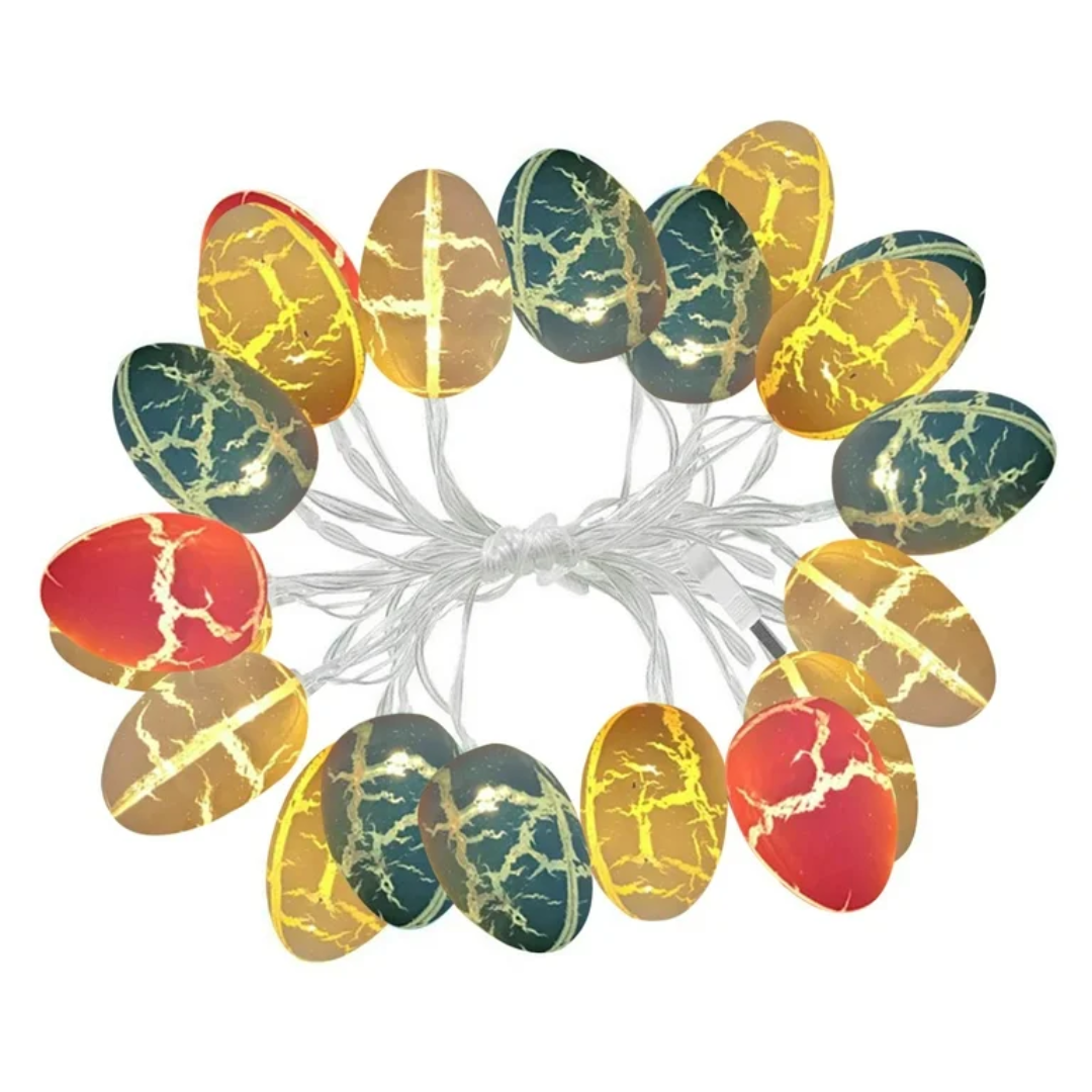 10 Cackled Egg Easter String Lights