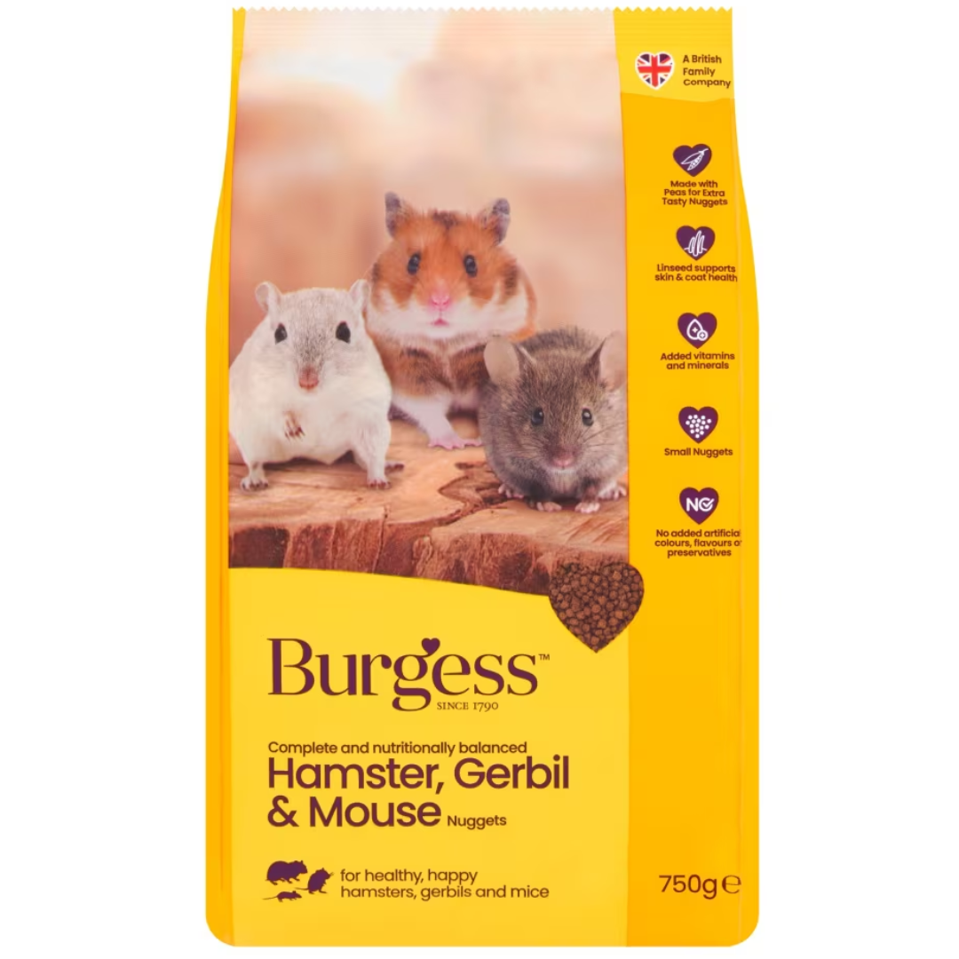 Burgess Hamster, Gerbil & Mouse Food - 750g