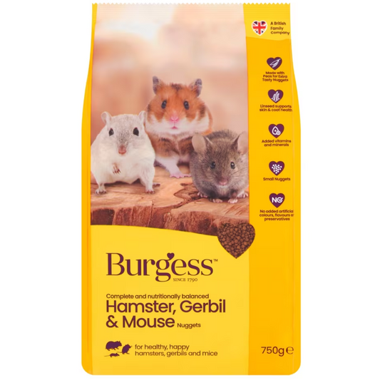 Burgess Hamster, Gerbil & Mouse Food - 750g