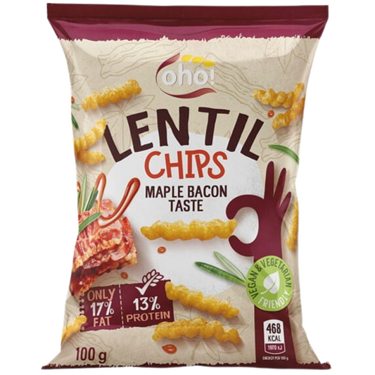 Oho! Lentil Chips Maple Bacon 100g