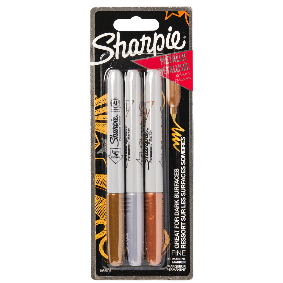 Sharpie Metallic Fine Permanent Markers 3 pens