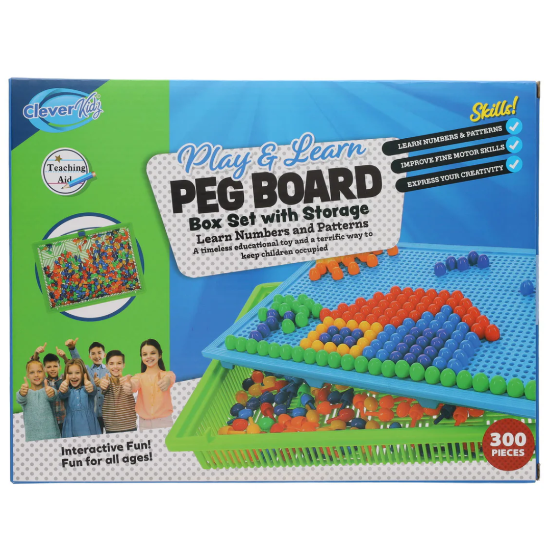 Clever Kidz Peg Board Box Set