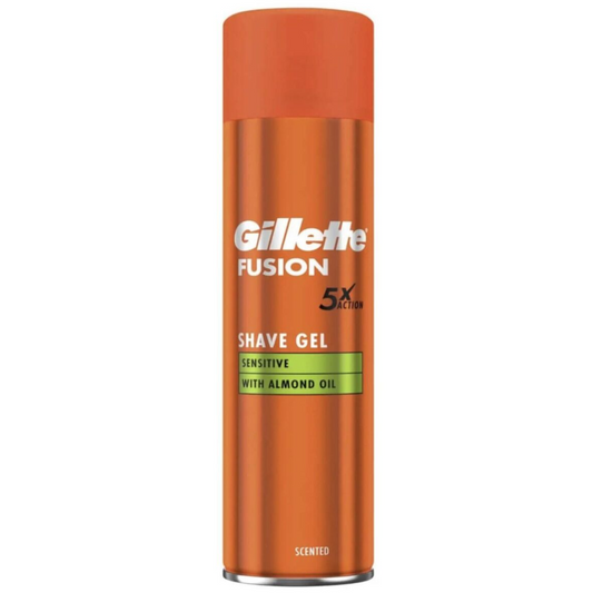 Gillette Fusion Shave Gel Sensitive w Almond Oil