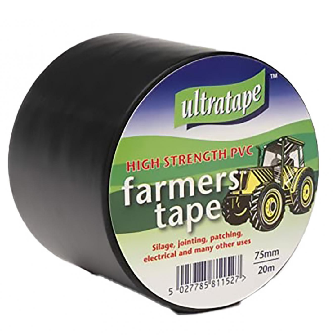 75mm x 12m Black Silage Farmers Tape