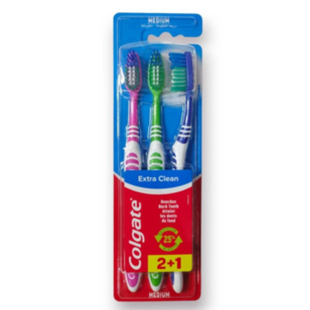 Colgate Toothbrush Extra Clean 2+1 Medium