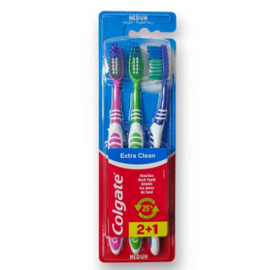 Colgate Toothbrush Extra Clean 2+1 Medium