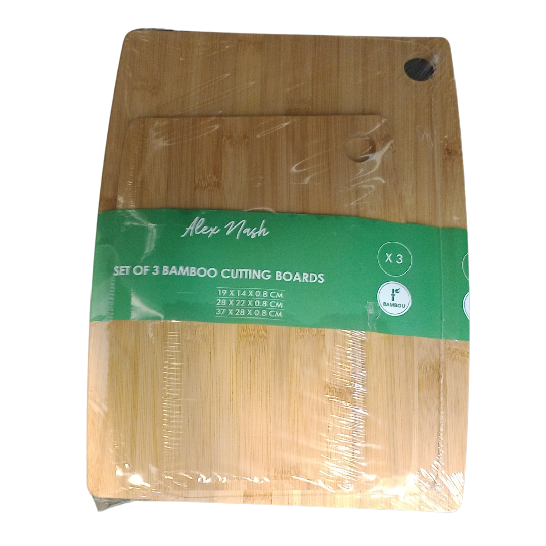 3-Pack Bamboo Cutting Boards