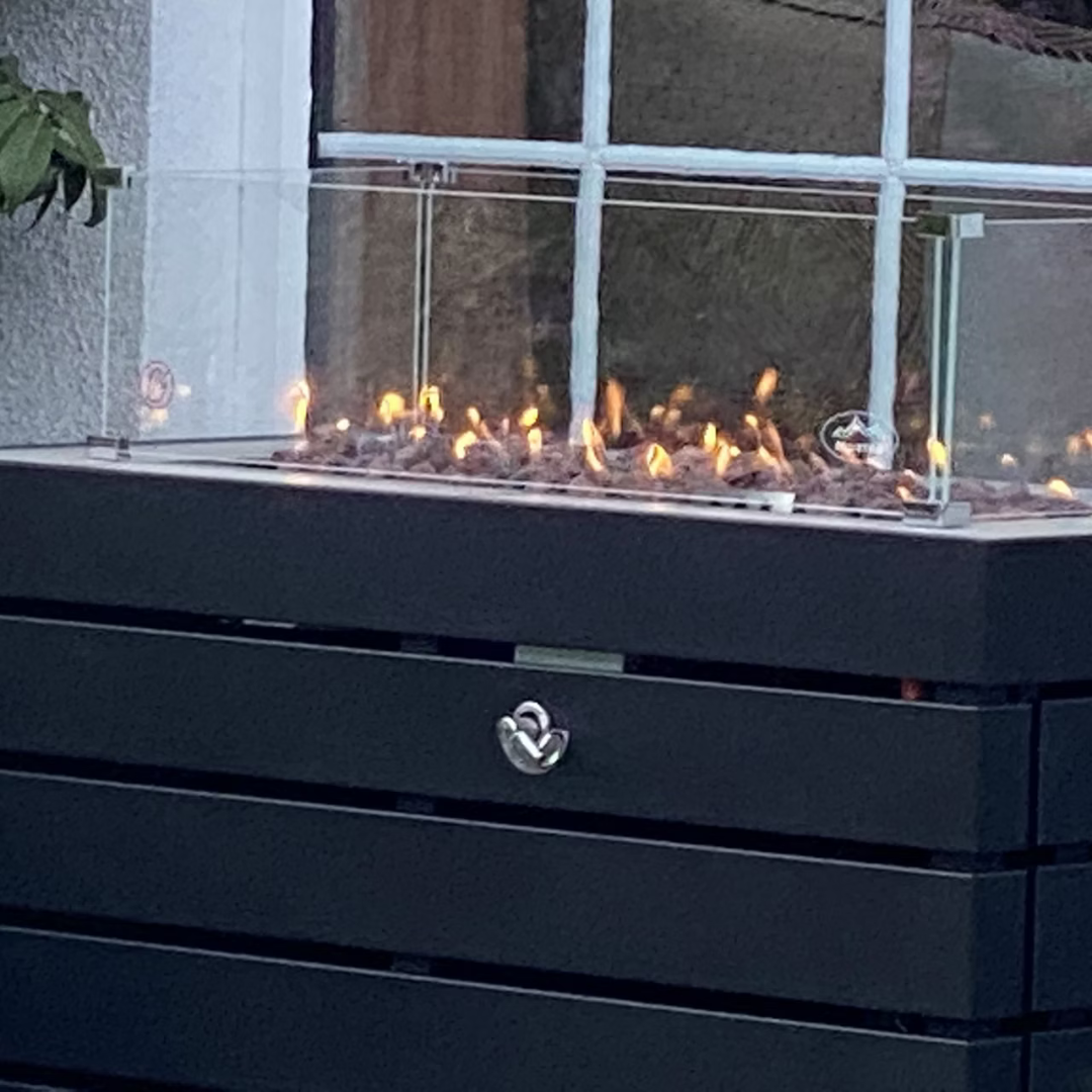 Muztag Stockholm Gas Firepit Table with a Free Cover