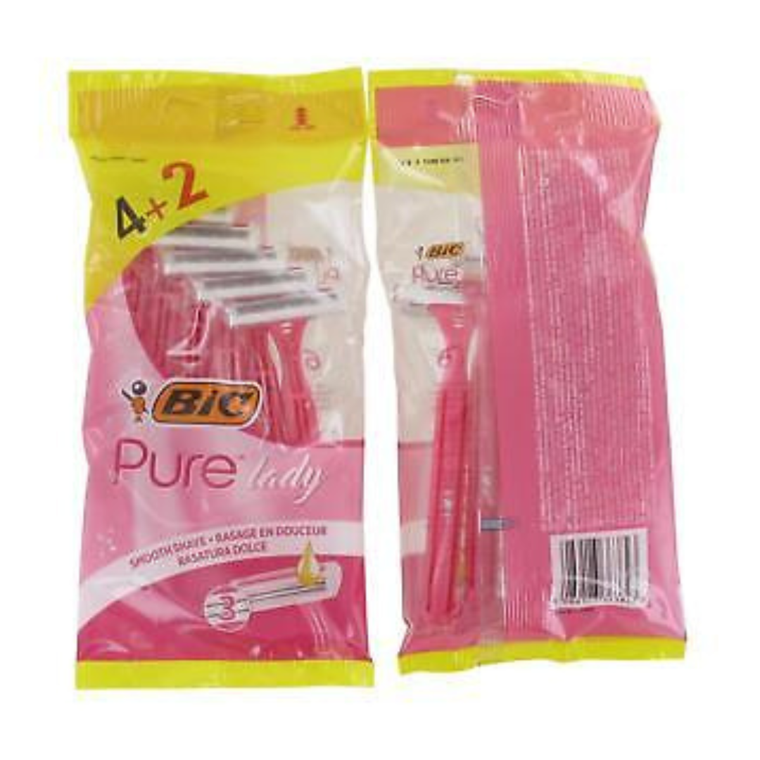 BIC Lady Pure Razors - 6 Pack