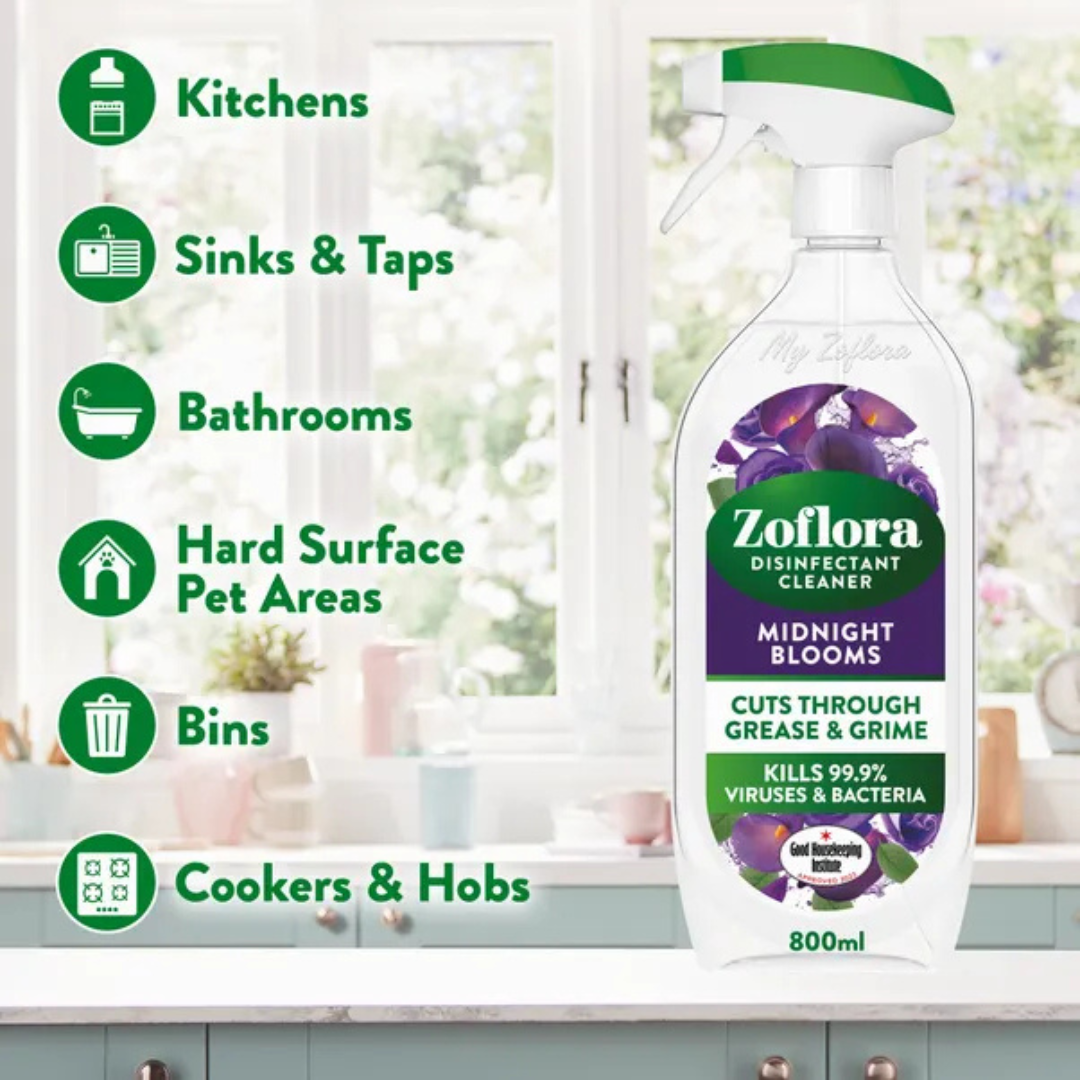 Zoflora Disinfectant Cleaner Midnight Blooms 800ML