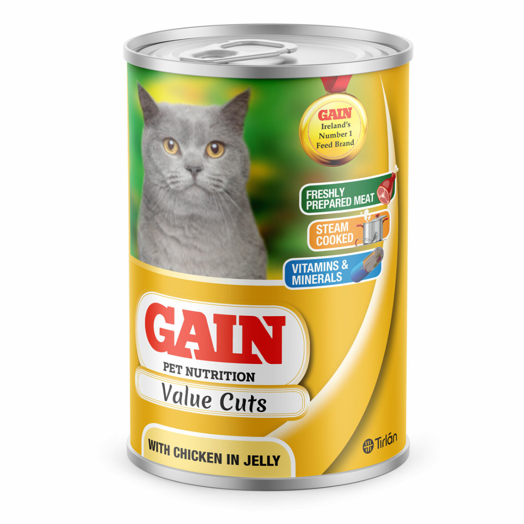 Gain Cat Value Cuts in Jelly (12 x 400g)