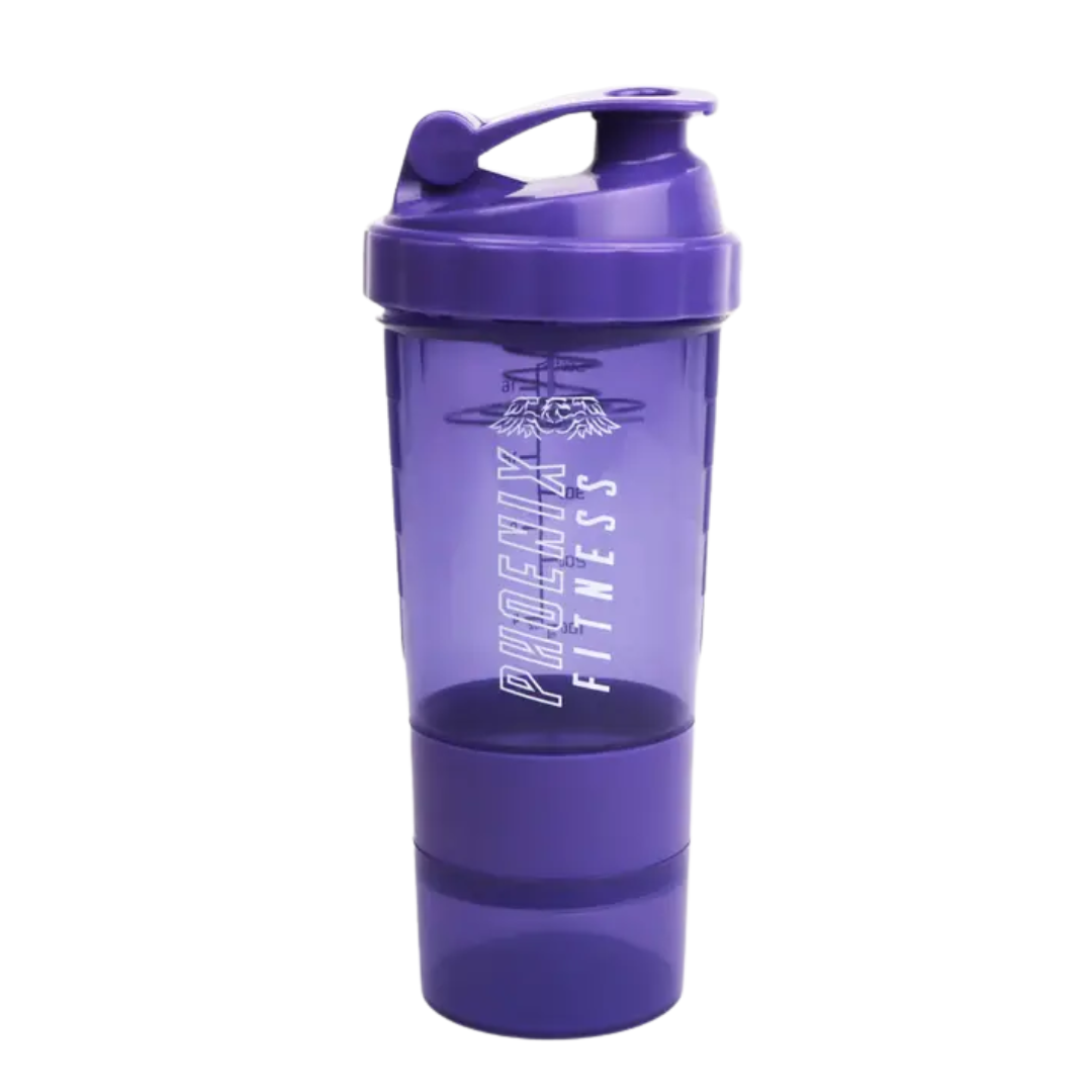 Phoenix Compartment Shaker Bottle Purple 500ml