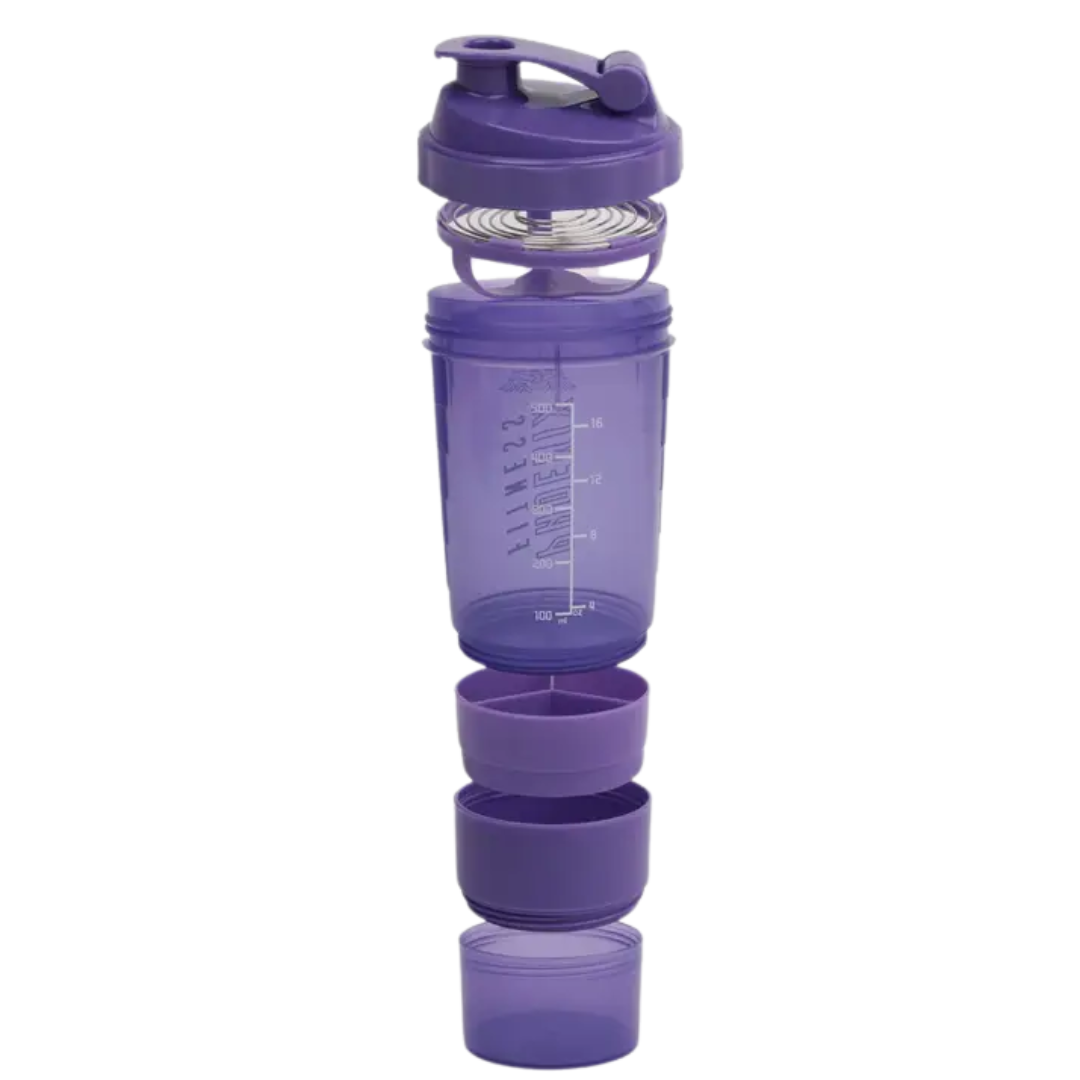 Phoenix Compartment Shaker Bottle Purple 500ml